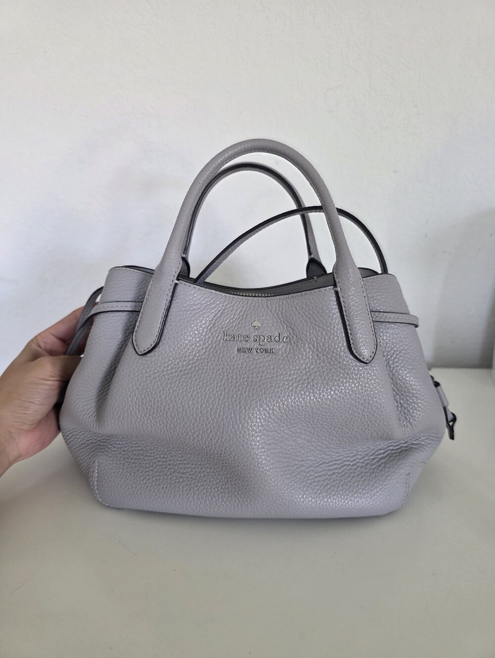 Kate Spade  Dumpling Satchel in Mountain Grey.